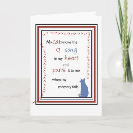 Cartão Canção de 2743 gatos no aniversário do coração