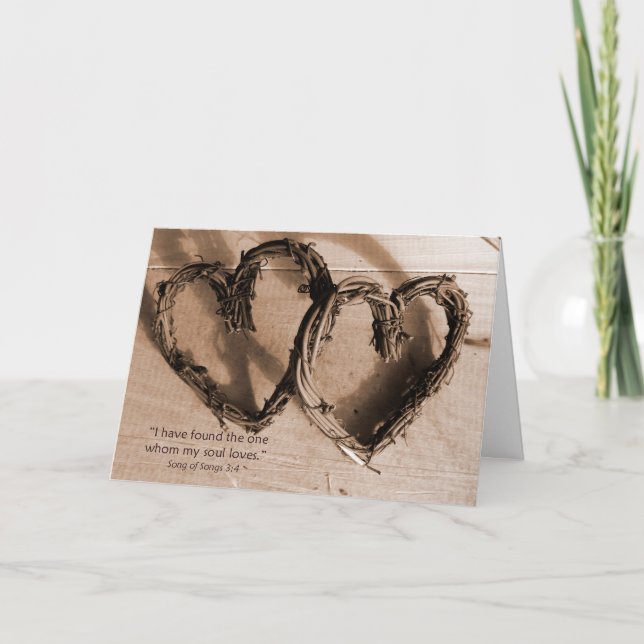 Cartão Canção de Salomão Verse Eu te amo (Frente)