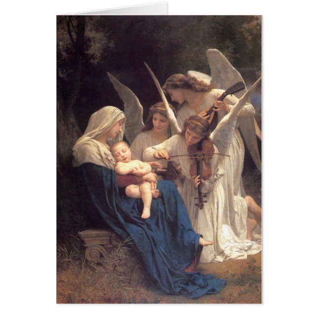 Cartão Canção dos anjos - William-Adolphe Bouguereau (Frente)