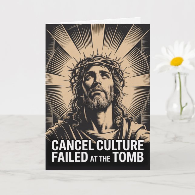 Cartão Cancel Culture Failed At The Tomb Easter Card  (Planta pequena)