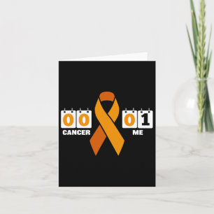 Cartão Cancer 0 Me 1 Leucemia Laranja Fita Cancer sanguín