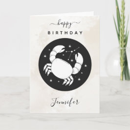 Cartão Cancer Astrologia Símbolo Zodiac Star Horoscópio M