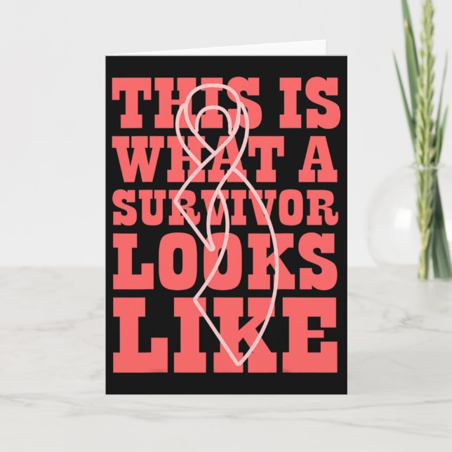 Cartão Cancer Awareness This Is What A Survivor Looks Lik (Frente)