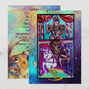 CARTÃO CANCER, CHARIOT TAROT ASTROLOGY ZODIAC ANIVERSÁRIO