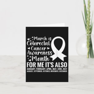 Cartão Cancer Colorectal de Consciência do Cancer Mês