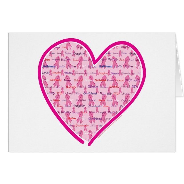 Cartão Cancer-coração (Frente Horizontal)