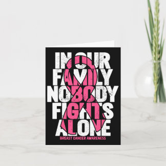 Cartão Cancer da Família Rosa-apoio ao cancer de mama Aw