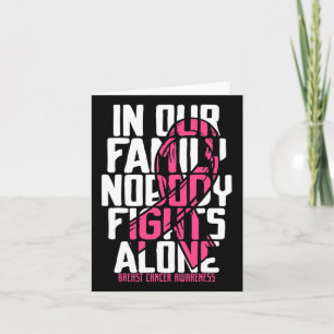 Cartão Cancer da Família Rosa-apoio ao cancer de mama Aw