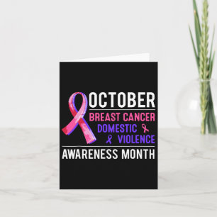 Cartão Cancer Da Mama E Mês De Consciência Da Violência D