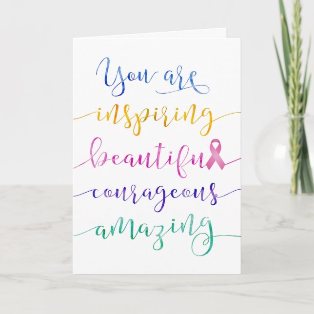 Cartão Cancer Da Mama - Lembre-Se De Quem Você É (Frente)