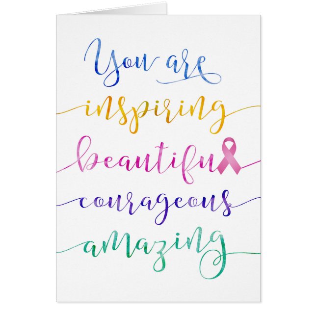 Cartão Cancer Da Mama - Lembre-Se De Quem Você É (Frente)