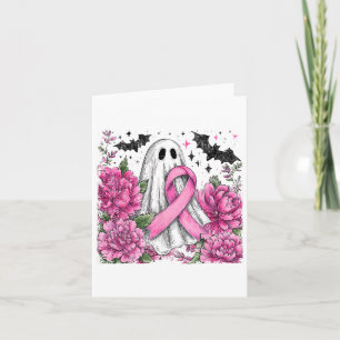 Cartão Cancer de coquete de coquete Arco de mama Ghost Ha