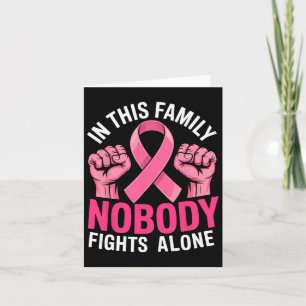 Cartão Cancer de fita rosa-apoio ao cancer de mama Aw