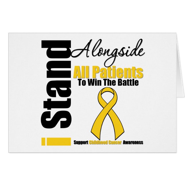 Cartão Cancer De Infância Eu Estou Junto A Todos Os Pacie (Frente Horizontal)