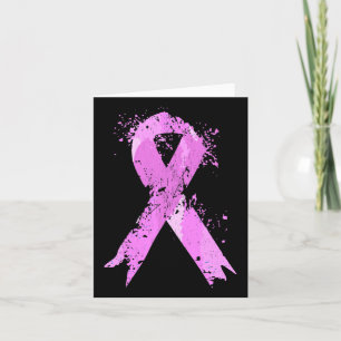 Cartão Cancer de Mama de Fita Rosa para Sensibilização do