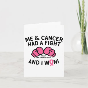 Cartão Cancer De Mama Eu Ganhei Apoio A Sobrevivência Do 