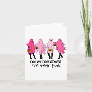 Cartão Câncer de Mama Na Quarta-Feira Nós Usamos Rosa