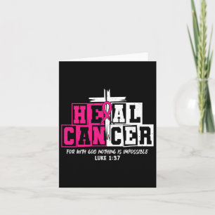Cartão Cancer de saúde Jesus Cancer de mama rosa-cristão 