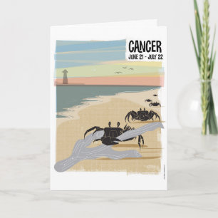 Cartão Cancer do Caranguejo Zodiac