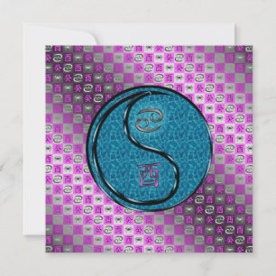 Cartão Cancer e Galo de Água