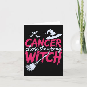 Cartão Cancer Escolheu O Cancer Da Mama Errado Da Bruxa A