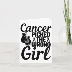 Cartão Cancer Escolheu O Cancer De Mama Errado Da Garota 
