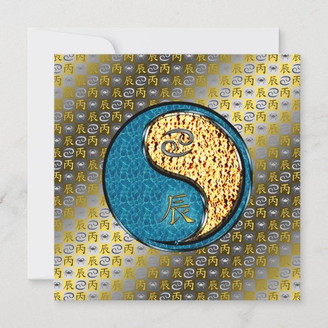 Cartão Cancer & Fire Dragon (Frente)