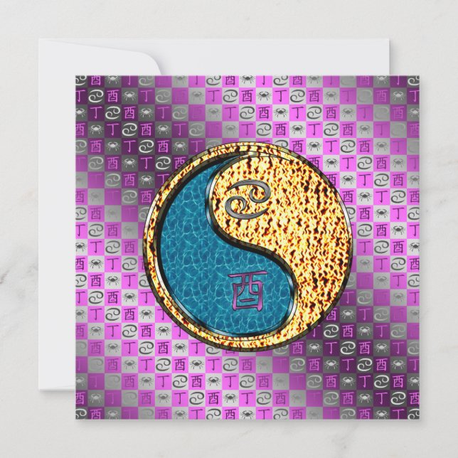 Cartão Cancer & Fire Rooster (Frente)