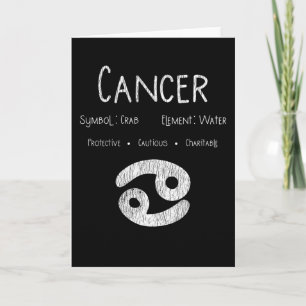 Cartão Cancer Horoscópio Astrology - Sinal de Estrela Pre