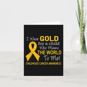 Cartão Cancer infantil com fita Dourada significa mundo p