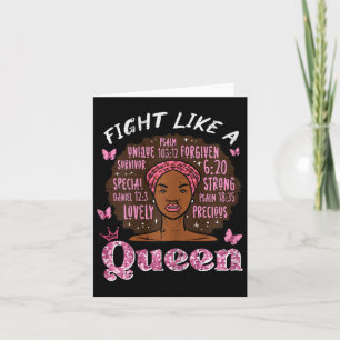 Cartão Cancer Lutando Como A Rainha Afro Sobrevivência Qu