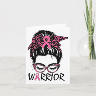 Cartão Cancer Mama Mensageiro Vestido Guerreiro Rosa