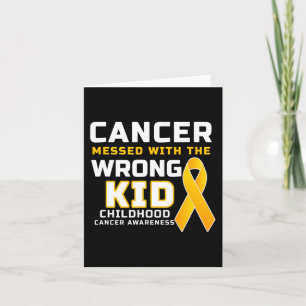 Cartão Cancer Mensado Com O Cancer De Infância Errado