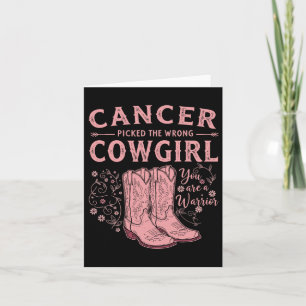 Cartão Cancer Mês Do Cancer Da Mama Escolheu O Cowgir Err