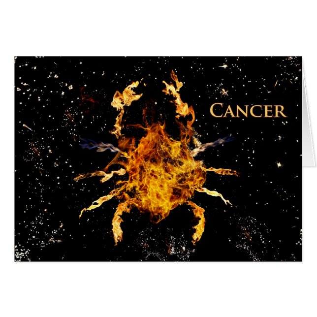 Cartão Cancer o caranguejo (Frente Horizontal)