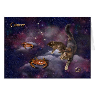 Cartão Cancer para amantes do gato