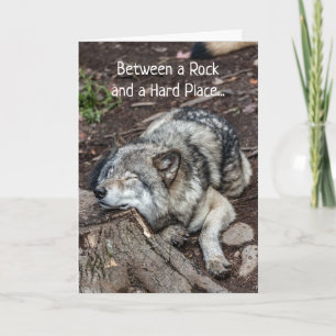 Cartão Câncer se Sente Como Entre uma Pedra e um Lugar Di