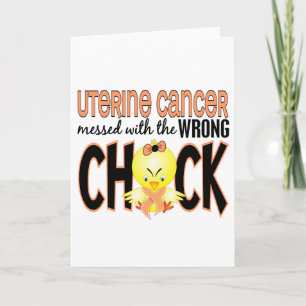 Cartão Cancer Uterine Mensado Com O Pintinho Errado