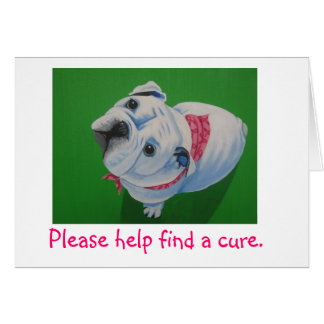 Cartão cancro da mama, cão do touro