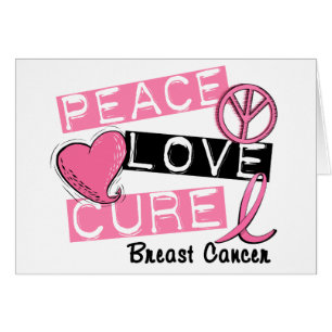 CARTÃO CANCRO DA MAMA DA CURA DO AMOR DA PAZ