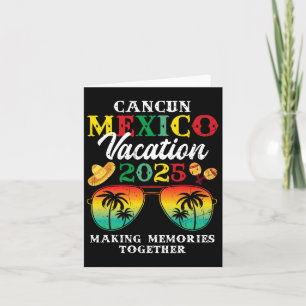 Cartão Cancun Mexico Vacation 2025 Trip Beach Matching Fa