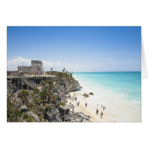 Cartão Cancun, Quintana Roo, México - Ruínas em uma colin