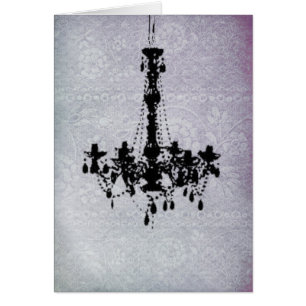 Cartão Candelabro no fundo do laço