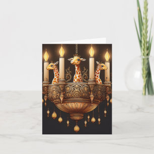 Cartão Candle Giraffe Chandelier