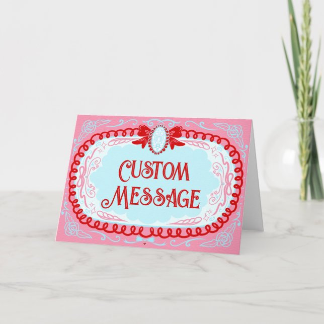 Cartão Candy Cameo Personalizado (Frente)