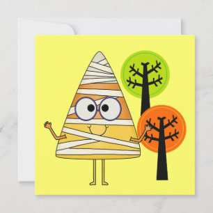 Cartão Candy Corn Mummy Halloween