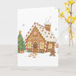 Cartão Candy Gingerbread House for Holiday Baking Lovers