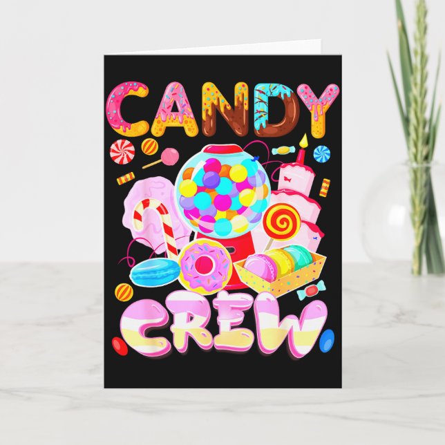 Cartão Candy Land Candy Crew Party Halloween Costumes Adu (Frente)