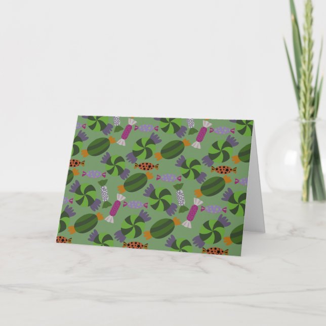 Cartão Candy pattern | Lollies pattern | lollipop 27 (Frente)
