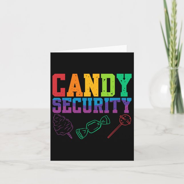 Cartão Candy Security Candyland Halloween Costume Kids Te (Frente)